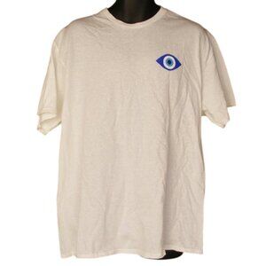 KATY PERRY Tshirt, XL, Blue Eyeball, White Cotton, Crew shirt, SS, 2017